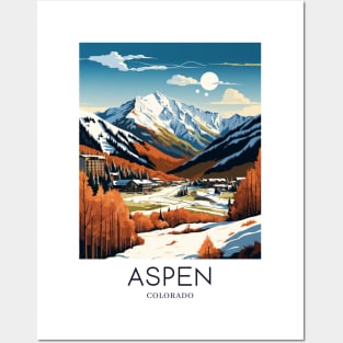 A Pop Art Travel Print of Aspen - Colorado - US Posters and Art